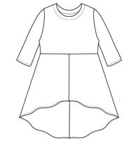 drawing of a full bodied pullover top