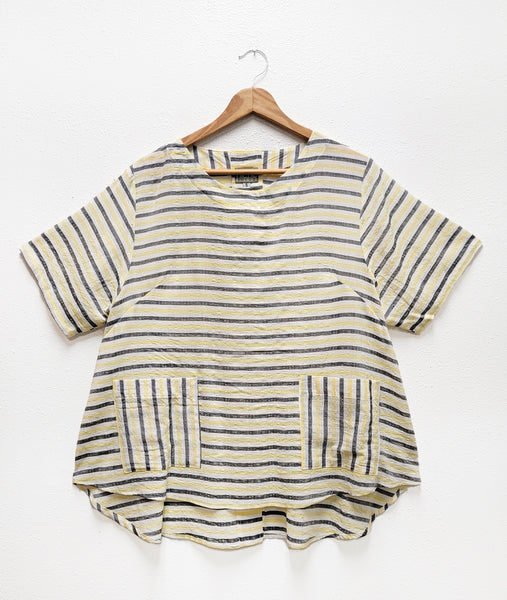 In Stock - Big Stripe - Paloma Top - Yellow